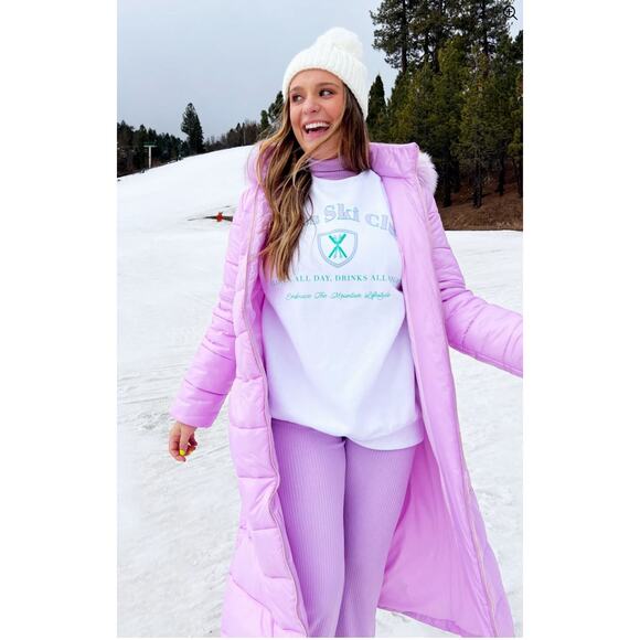 Show Me Your Mumu Stanley Sweatshirt Medium Apres Ski Club Oversized Crewneck - Picture 2 of 14